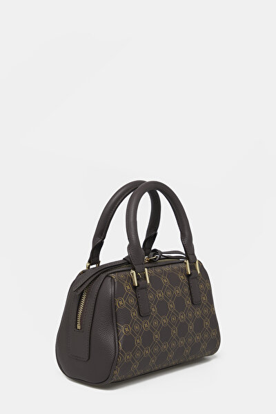 BEIGE MONOGRAM LEATHER BAG 3