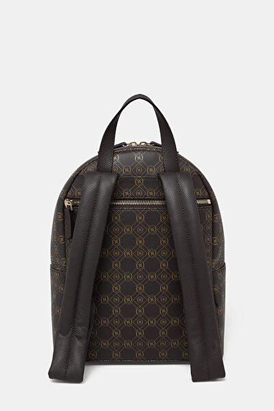 BEIGE MONOGRAM LEATHER BAG 3