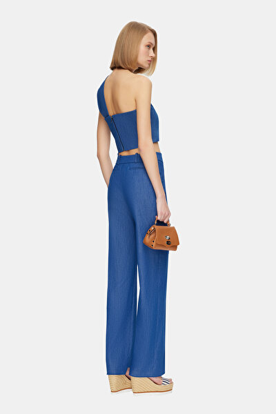 NAVY BLUE ONE SHOULDER BLOUSE 4