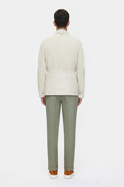 BEIGE LEATHER COAT 3