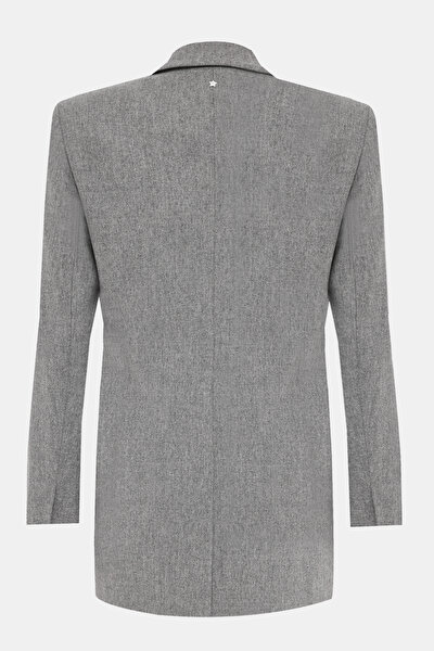 GREY SURPLICE NECKLINE (CROSS-OVER NECKLINE) JACKET 8
