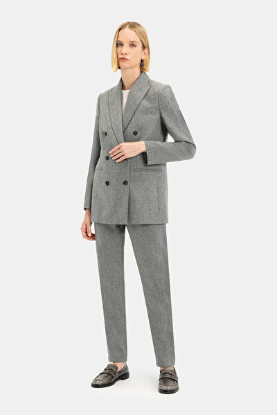 GREY SURPLICE NECKLINE (CROSS-OVER NECKLINE) JACKET 3