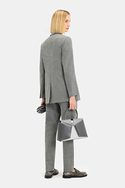 GREY SURPLICE NECKLINE (CROSS-OVER NECKLINE) JACKET 5