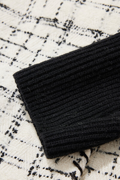 BLACK COTTON/WOOL REEFER JACKET 10