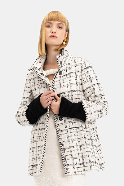 BLACK COTTON/WOOL REEFER JACKET 3