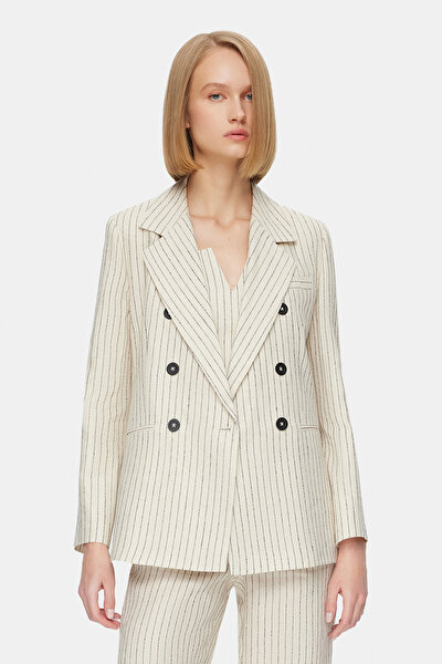 NATURAL SURPLICE NECKLINE (CROSS-OVER NECKLINE) JACKET 3