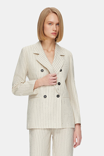 NATURAL SURPLICE NECKLINE (CROSS-OVER NECKLINE) JACKET 4