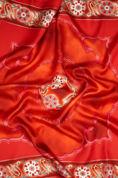 RED TWILL SCARF 3