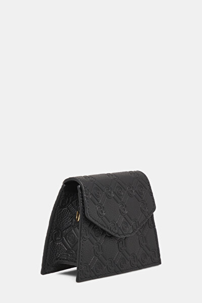 BLACK MONOGRAM LEATHER BAG 3