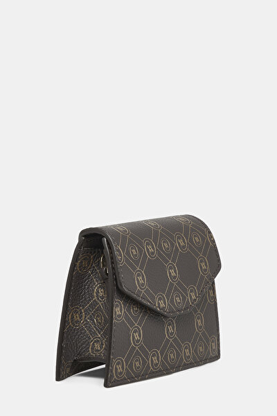 BEIGE MONOGRAM LEATHER BAG 3