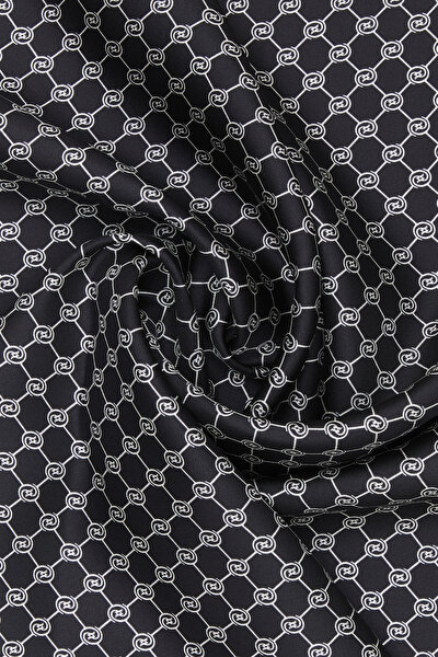 ECRU MONOGRAM TWILL SCARF 3
