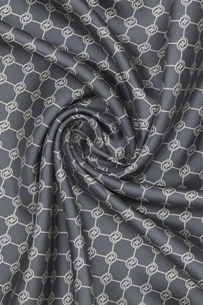 ECRU MONOGRAM TWILL SCARF 3