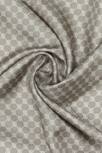 ECRU MONOGRAM TWILL SCARF 3