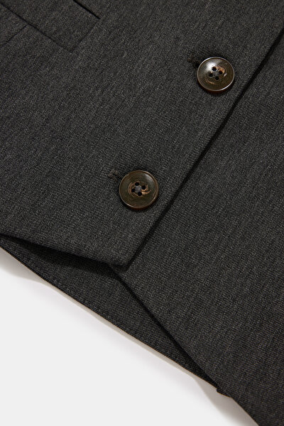 ANTHRACITE V NECK VEST 4