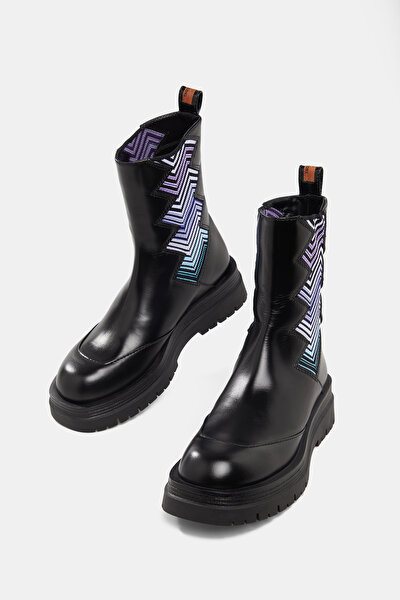 BLUE LEATHER BOOT 4