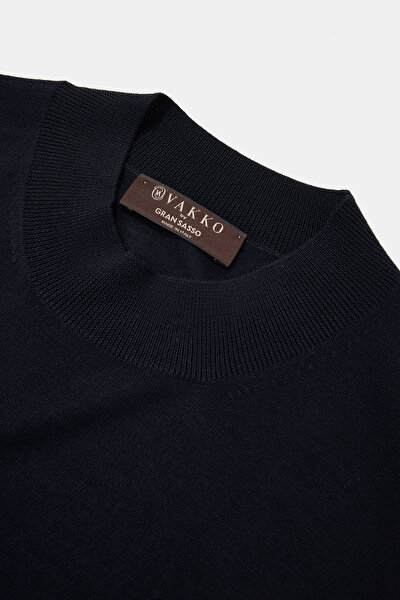 NAVY BLUE 1/2 TURTLENECK TRICOT 3
