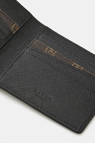 BLACK MONOGRAM WALLET 3