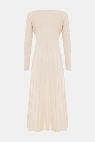 CREAM LONG SLEEVE DRESS 5