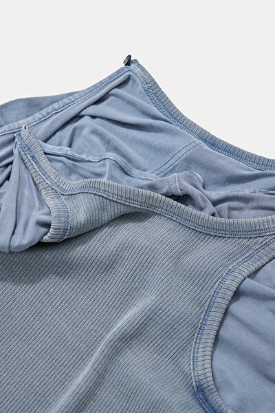 LİGHT GREY SLEEVELESS BLOUSE 3