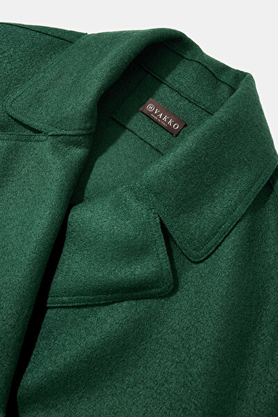 DARK GREEN SURPLICE NECKLINE (CROSS-OVER NECKLINE) JACKET 8