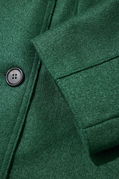 DARK GREEN SURPLICE NECKLINE (CROSS-OVER NECKLINE) JACKET 9