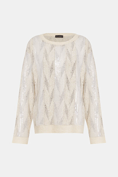 WHITE BOAT NECK  KNITWEAR 4