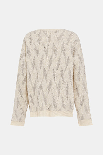 WHITE BOAT NECK  KNITWEAR 5