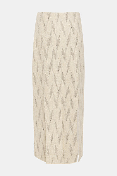 WHITE DESIGN FILLED SKIRT 5