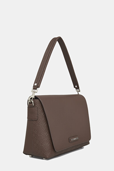 BROWN MONOGRAM LEATHER BAG 3