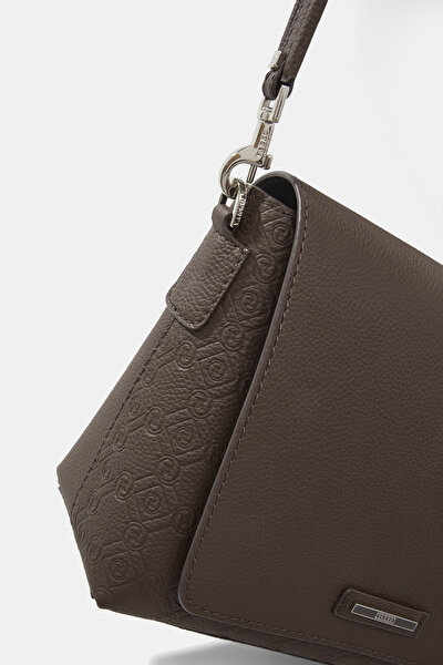 BROWN MONOGRAM LEATHER BAG 5