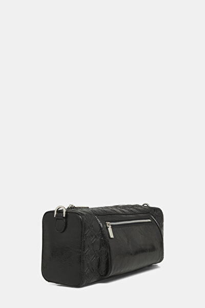 BLACK MONOGRAM LEATHER BAG 3