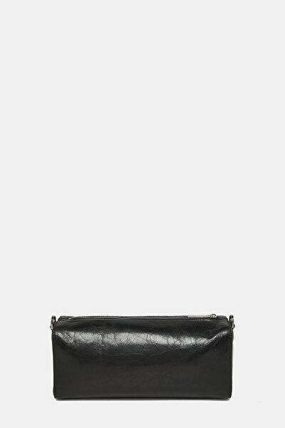 BLACK MONOGRAM LEATHER BAG 4