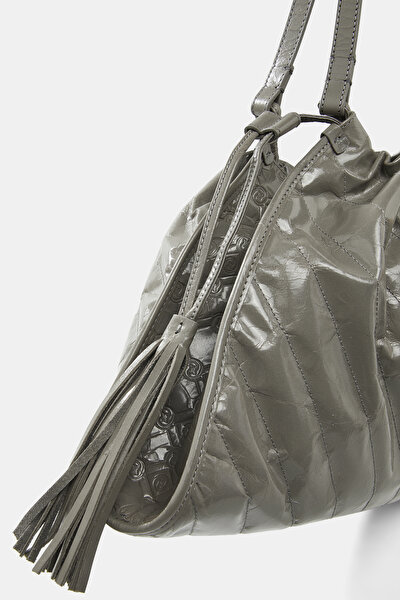 ANTHRACITE MONOGRAM LEATHER BAG 4