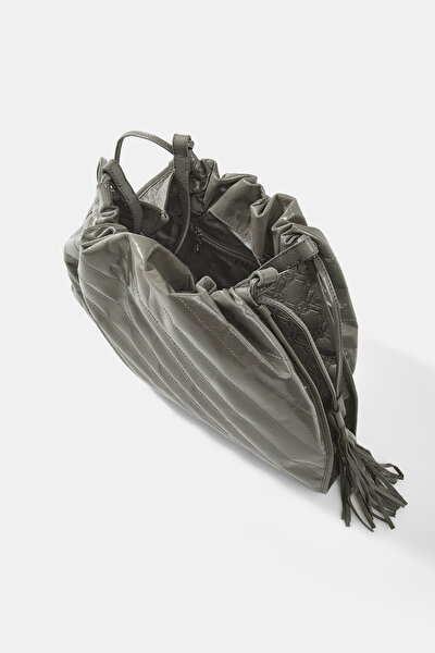 ANTHRACITE MONOGRAM LEATHER BAG 5