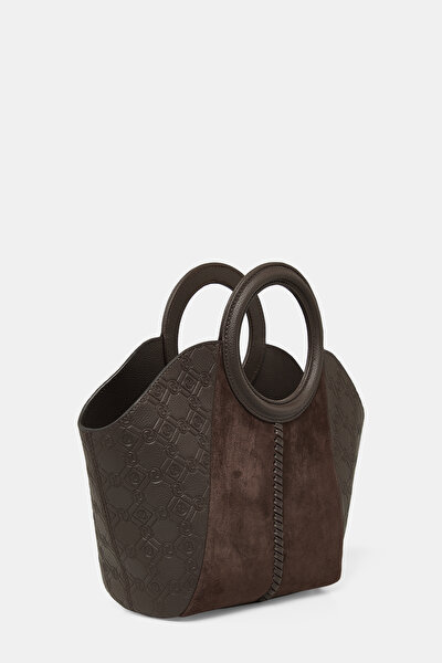 KAHVE MONOGRAM DERİ ÇANTA 4