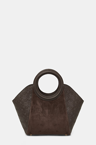 KAHVE MONOGRAM DERİ ÇANTA 5