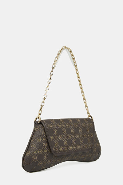 BEIGE MONOGRAM LEATHER BAG 3