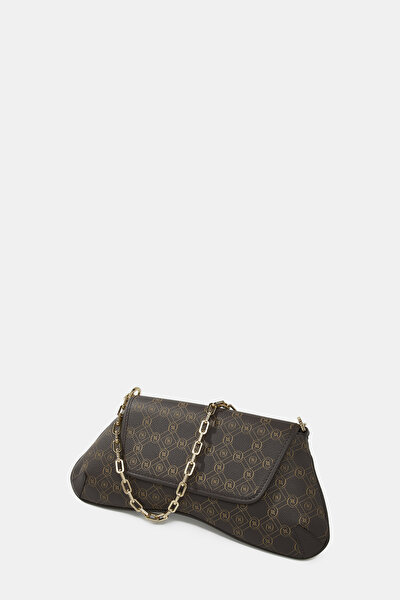 BEIGE MONOGRAM LEATHER BAG 5