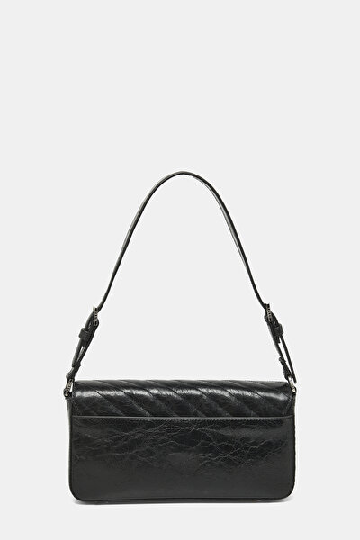 BLACK MONOGRAM LEATHER BAG 3