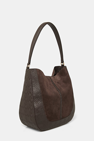 BROWN MONOGRAM LEATHER BAG 3
