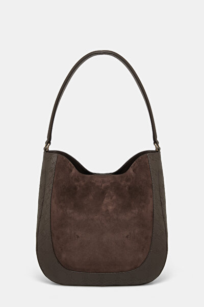 BROWN MONOGRAM LEATHER BAG 4