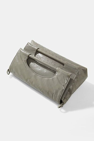 ANTHRACITE MONOGRAM LEATHER BAG 5