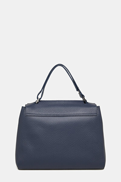 NAVY BLUE LEATHER BAG 4
