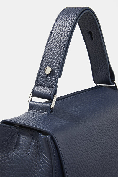 NAVY BLUE LEATHER BAG 5