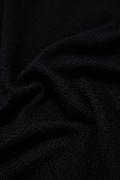 BLACK BASIC / ROUND NECKLINE SHORT SLEEVE BLOUSE 4