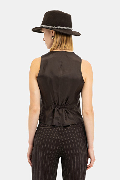 BEIGE V NECK VEST 3