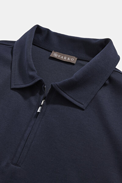 LACİVERT POLO YAKA KISA KOLLU T-SHIRT 3