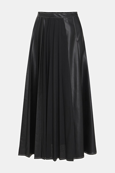 BLACK PLISSE MIDI SKIRT 4