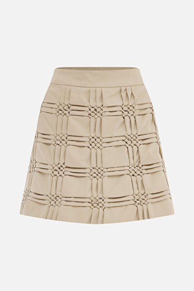 BEIGE MINI SKIRT 4