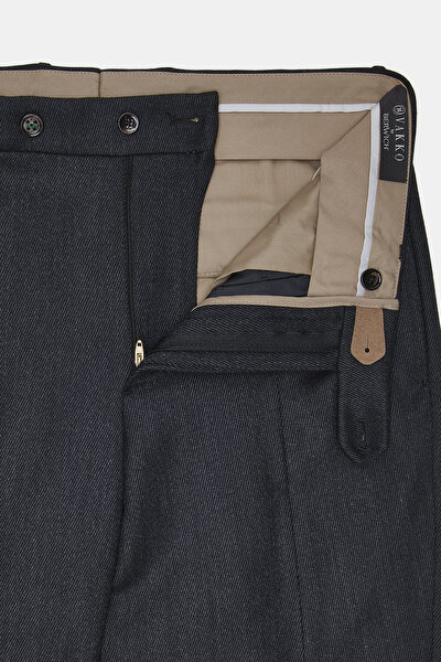 SMOKED PLAIN DIAGONAL TROUSERS 9